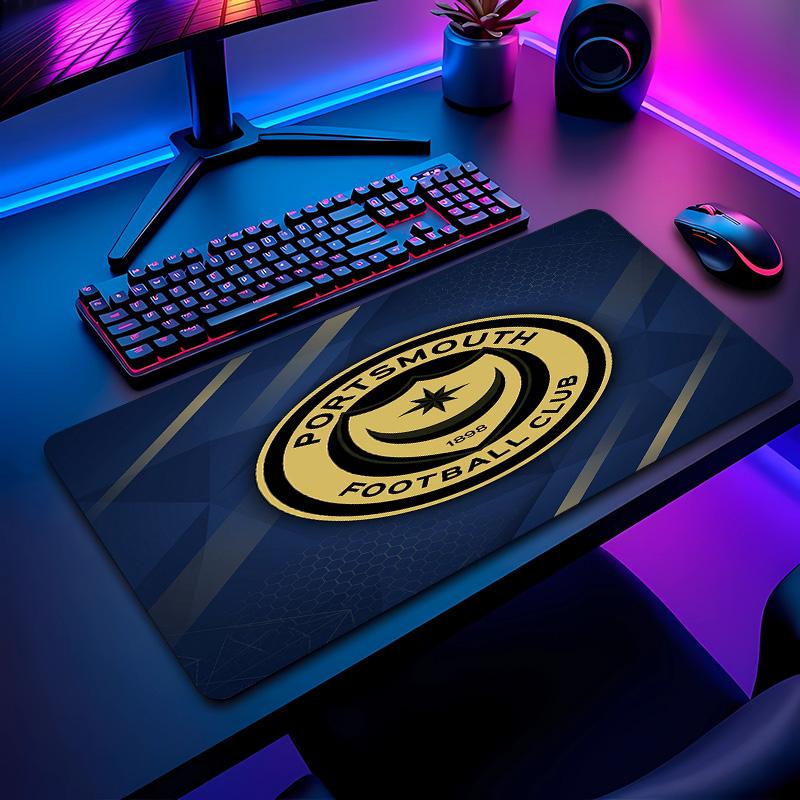 Portsmouth FC Football Pattern Mouse Pad Non?Slip Rubber Base Gaming Mousepad For Desk Office Home