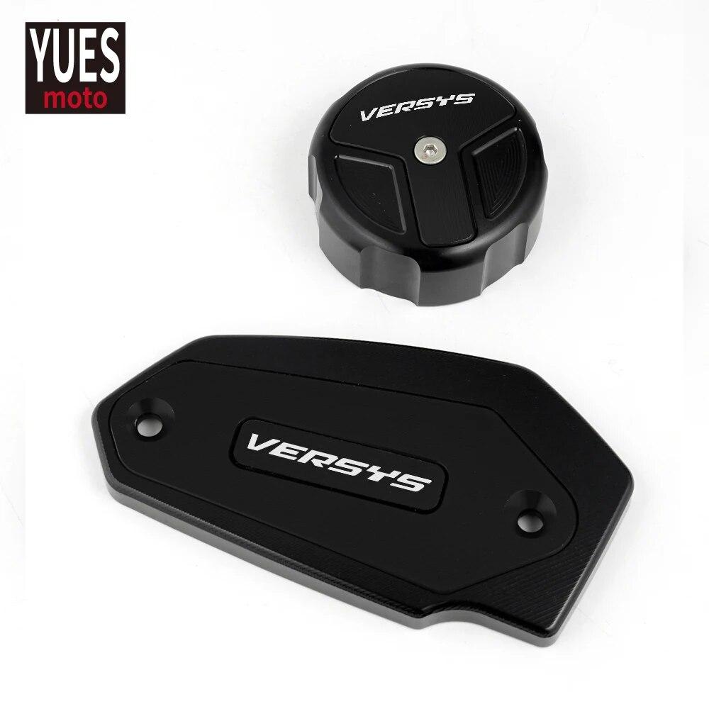 Motorcycle Accessories CNC Front & Rear Brake Fluid Cylinder Master Reservoir Cover Cap For Kawasaki VERSYS 650 1000