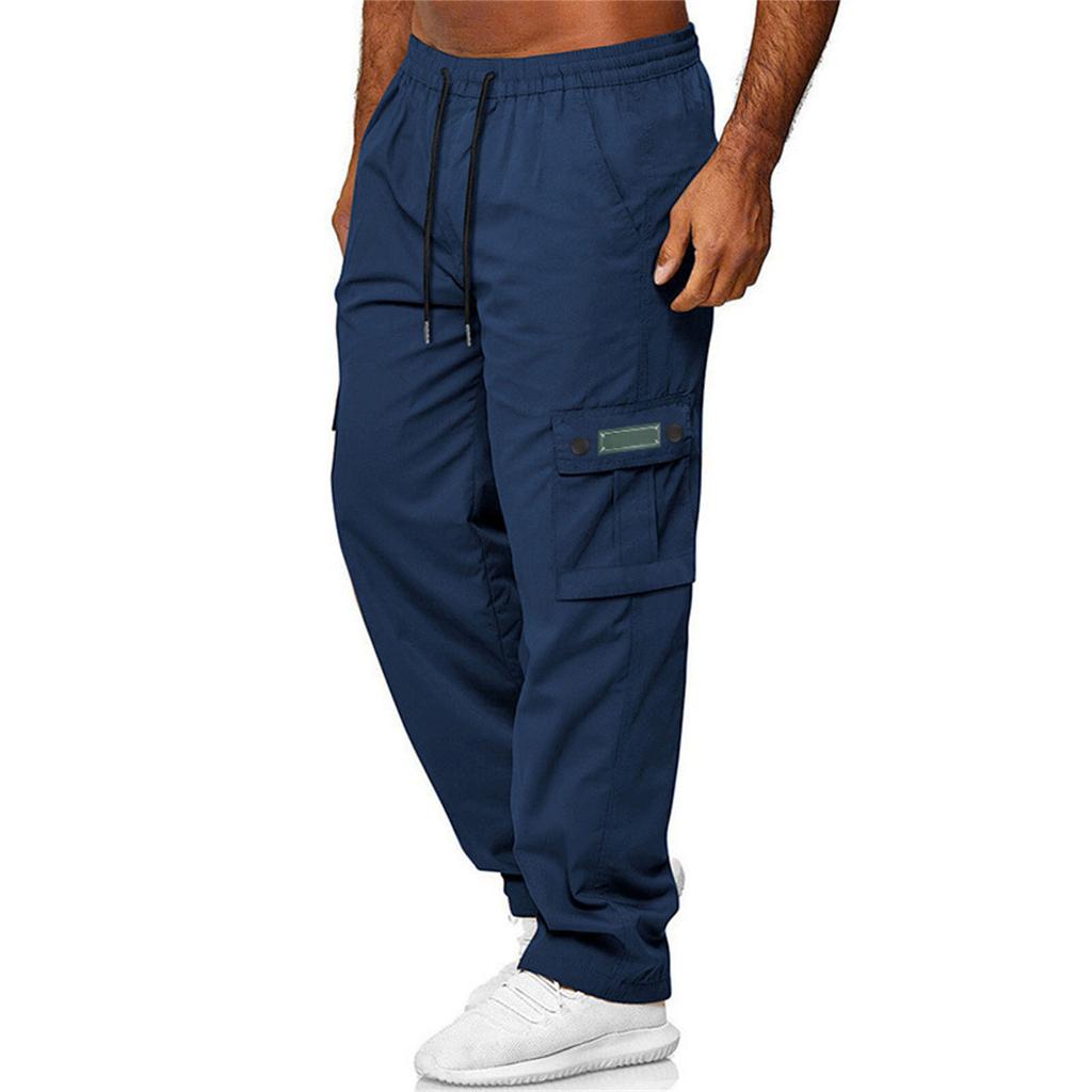 Men's Multi-Pocket Drawstring Work Pants