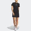 Adidas Graphic Dress With Embroidered Logo Short Sleeve Women Dress Black HY2866