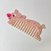 1PC New Acetate Hair Comb Wide Tooth Detangling Comb Cute Dog Swan Design Luxury Gift Quality Hair Brush