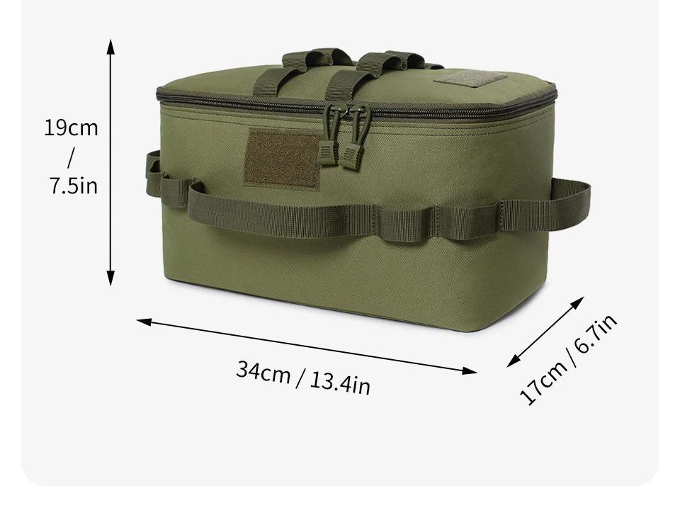 Multifunctional Tactical Outdoor Bag - Large Capacity, Anti-Collision Picnic, Cassette Stove Storage, Ice Pack Included
