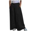 Women Casual Ankle-Length Pants Loose Hot Pants Cotton And Linen Long Trousers