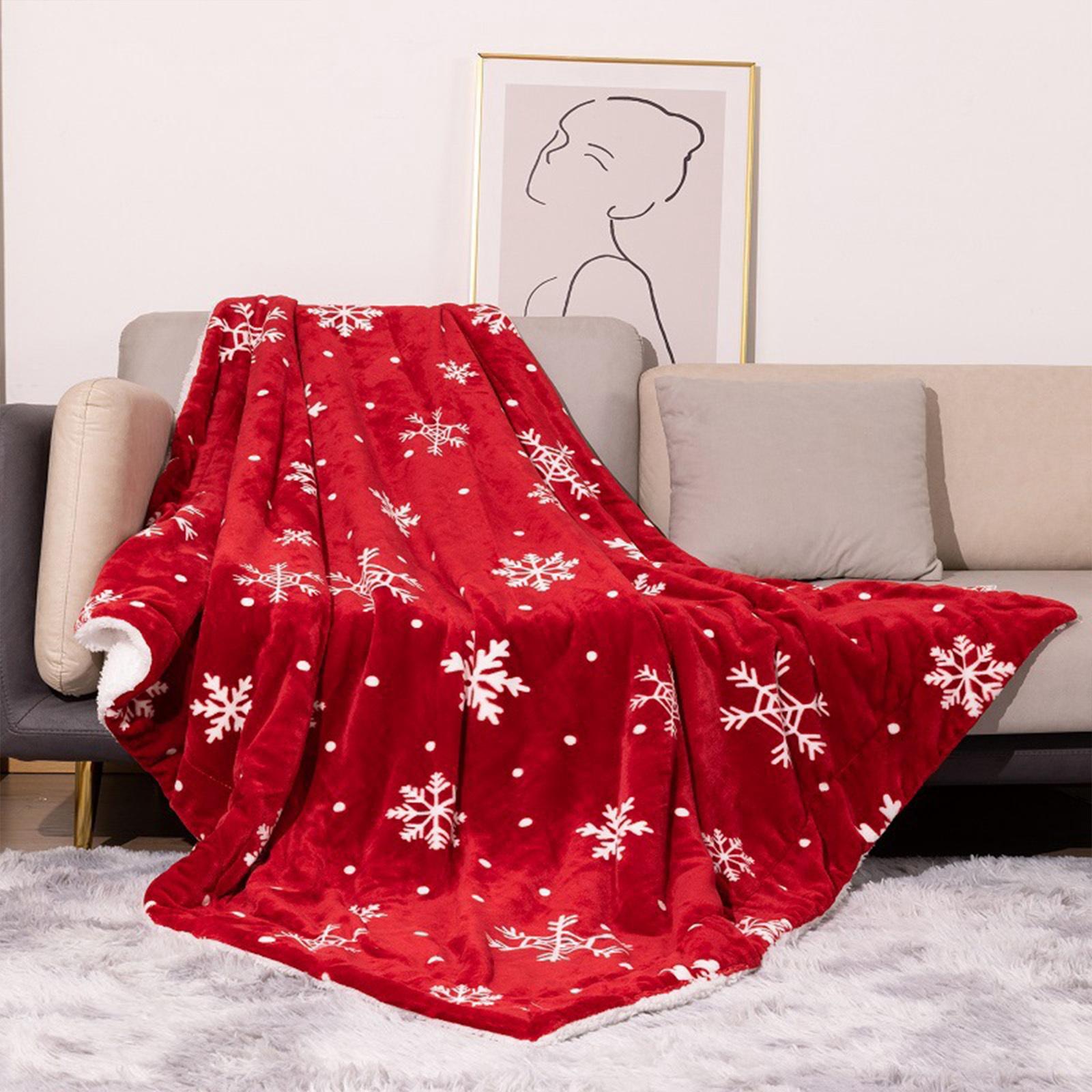 

Рождественский мягкий плед, Суперкомфортный плед для дивана, Плед для укрывания ног, Идеальный размер для спальни, дивана One Size