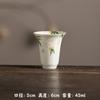 Honey Yellow Underglaze Hand Painted Aroma Cup Ceramic Sniffer Cup for Gongfu Tea Tasting Floral Design Chinese Style