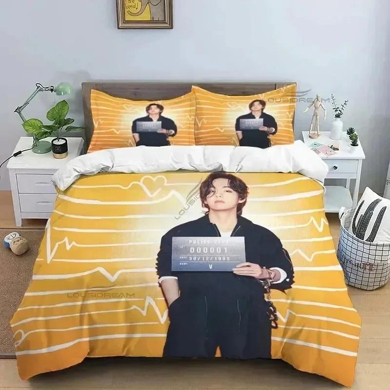 Luxury New 3D Print Korean Popular Male Singer Group Bedding Set,Duvet Cover Bed Set Quilt Cover King Queen Size Bedding Set