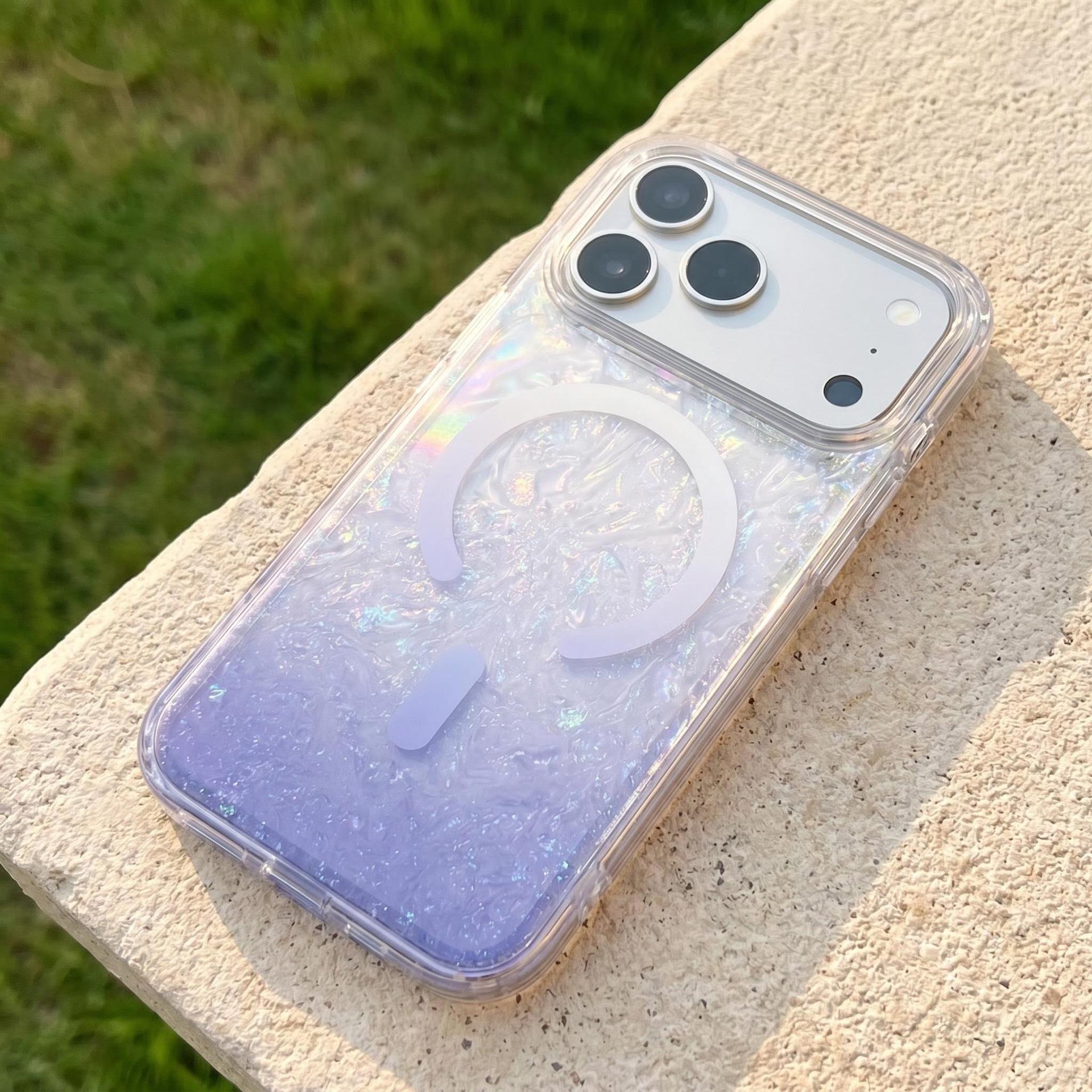 

Dreamy Gradient Shell Magnetic Case for iPhone 17 Pro Max/16 Pro - Drop-Proof iPhone 16