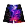 Pantaloncini Casual da Uomo con Elemento Fulmine Oscuro Naturale Europeo e Americano Pantaloni da Spiaggia
