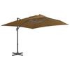 vidaXL Sonnenschirm mit Tragbarem Sonnenschirmständer Taupe