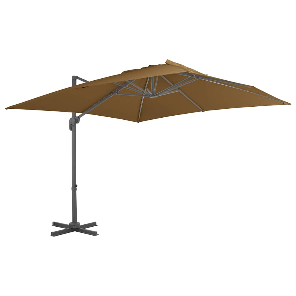 vidaXL Sonnenschirm mit Tragbarem Sonnenschirmständer Taupe