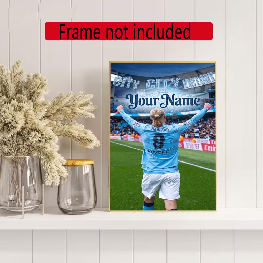 Haaland Personalized Name Diamond Paintings Mosaic Wall Round Diamond Art Painting Kits Embroidery Crystal Accessories Frameless
