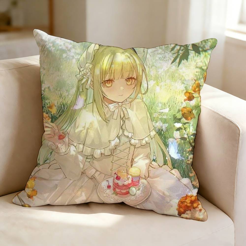 B-BanG Dream M-Mutsumi Wakaba Cute Pillow Case Square Double-Sided Sofa Cushion Cover Bedroom Bedside Pillow