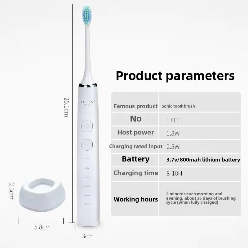 Smart Electric Toothbrush, Adult Induction Charging Sonic Toothbrush, Oral Care Automatic Waterproof Toothbrush