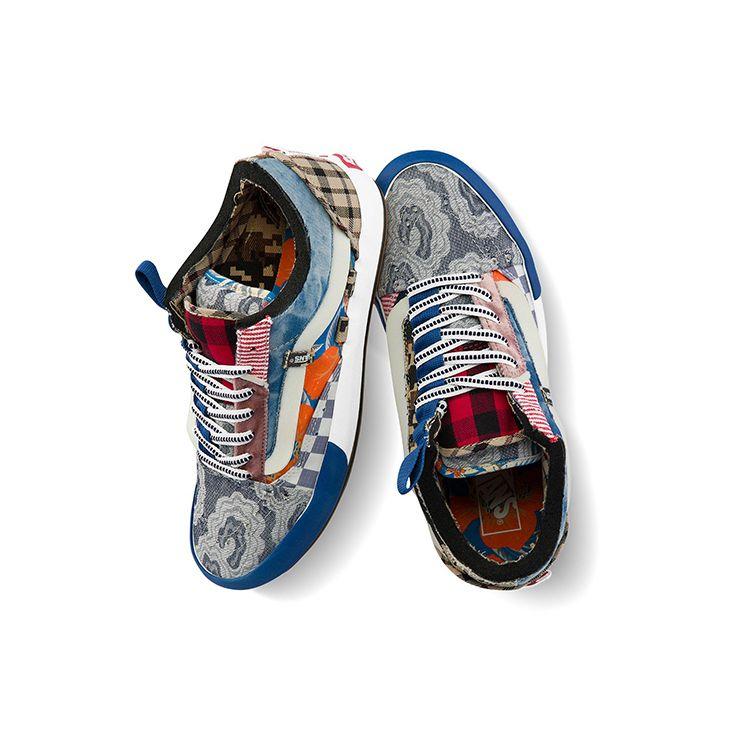 Vans Old Skool Series Cap Retro Casual Low-Top Skate Shoes Unisex sneakers Blue Multicolor VN0A4UUH2TC