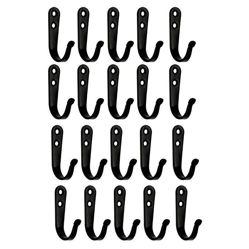 Shangli Modern Black Wrought Iron Wall Hook for Cabinets and Wardrobes