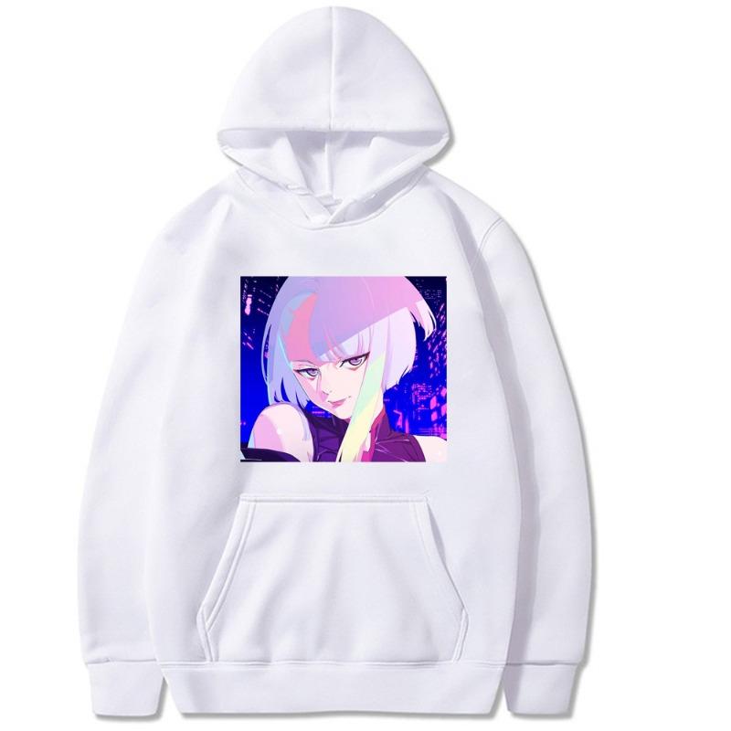 Lucy EDGERUNNERS Hoodies Women Men Long Sleeve Hooded Sweatshirts Unisex Casual Streetwear Y2K Street Fashion Clothing