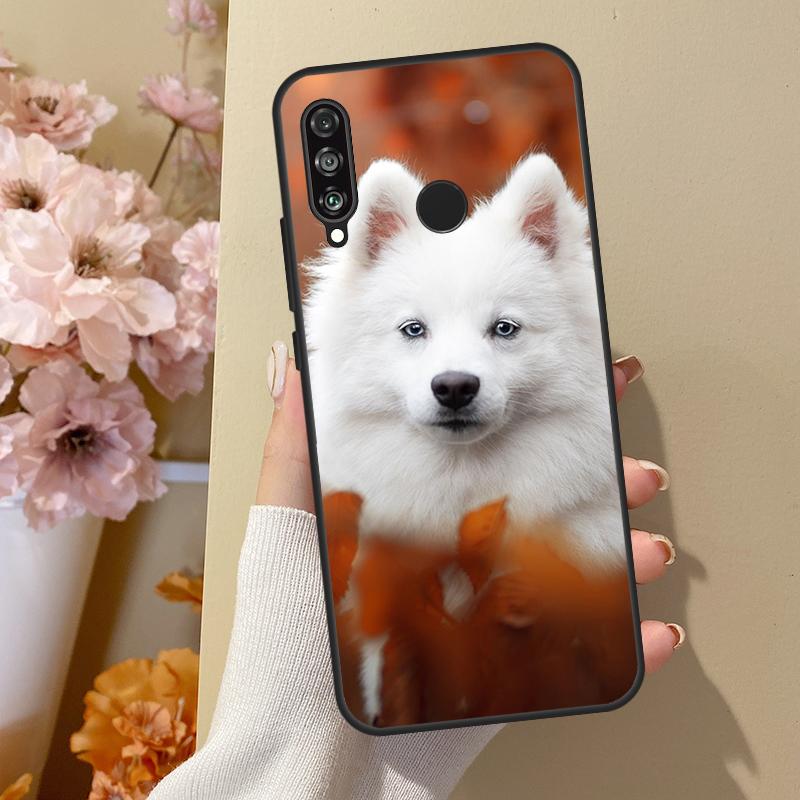 Japanese Spitz Dog For Huawei Nova 7i 8i 11i 12i 12s Y73 Y70 Y90 Y60 Y72 Y61 Y91 9 10 SE P30 Pro P40 Lite Case