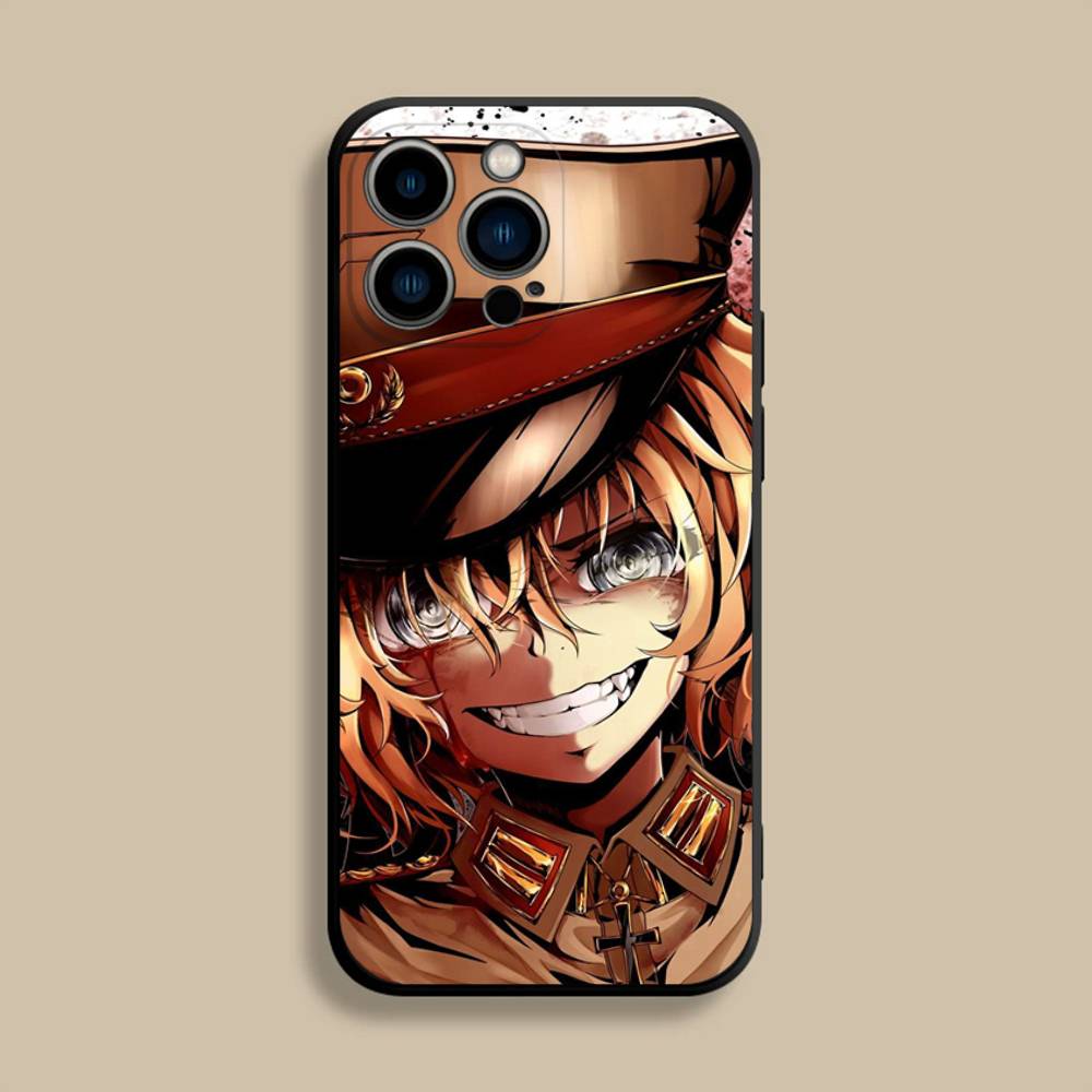 Anime Y-Youjo S-Senki Phone Case For iPhone 17,16,15,14,13,12,Pro,Max,Plus,E,SE4,Air,Mini Black Soft Cover