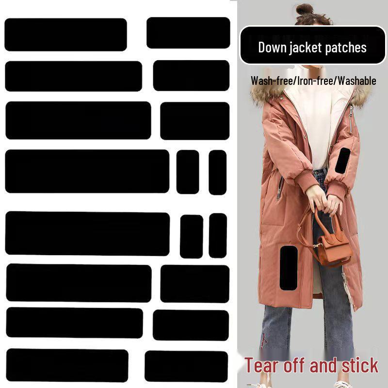 

Черная самоклеящаяся моющаяся заплатка для бесшовного ремонта пуховиков