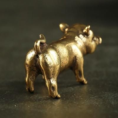 Messing Creatieve Kleine Bronzen Varkensbeeldjes Chinese Dierenriem Varken Ornamenten Metalen Hangers Ornamenten Desktop Decoratie Woondecoratie
