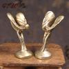 Handgefertigte Kupfer-Trophäenfiguren Ornamente Antike Bronze Kleiner Goldener Mann Statue Büro Computer Schreibtisch Dekoration Heimdeko