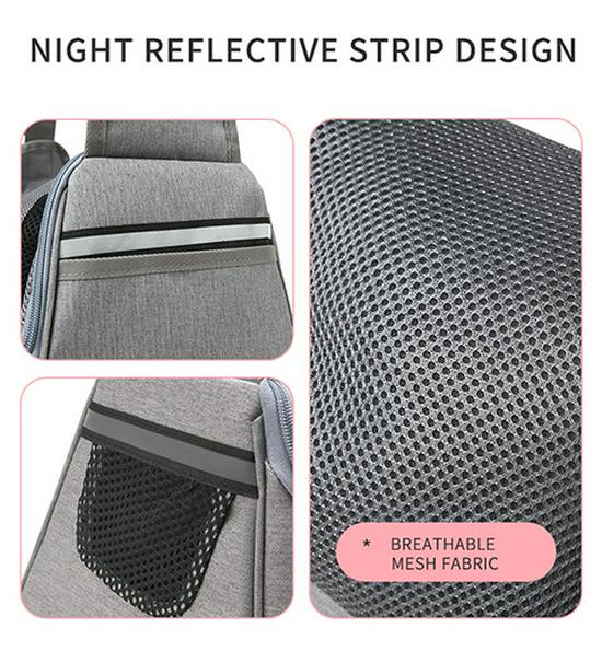 Ultralight Breathable Mesh Pet Crossbody Bag for Puppies and Kittens - Convenient and Comfortable Outing Bag.