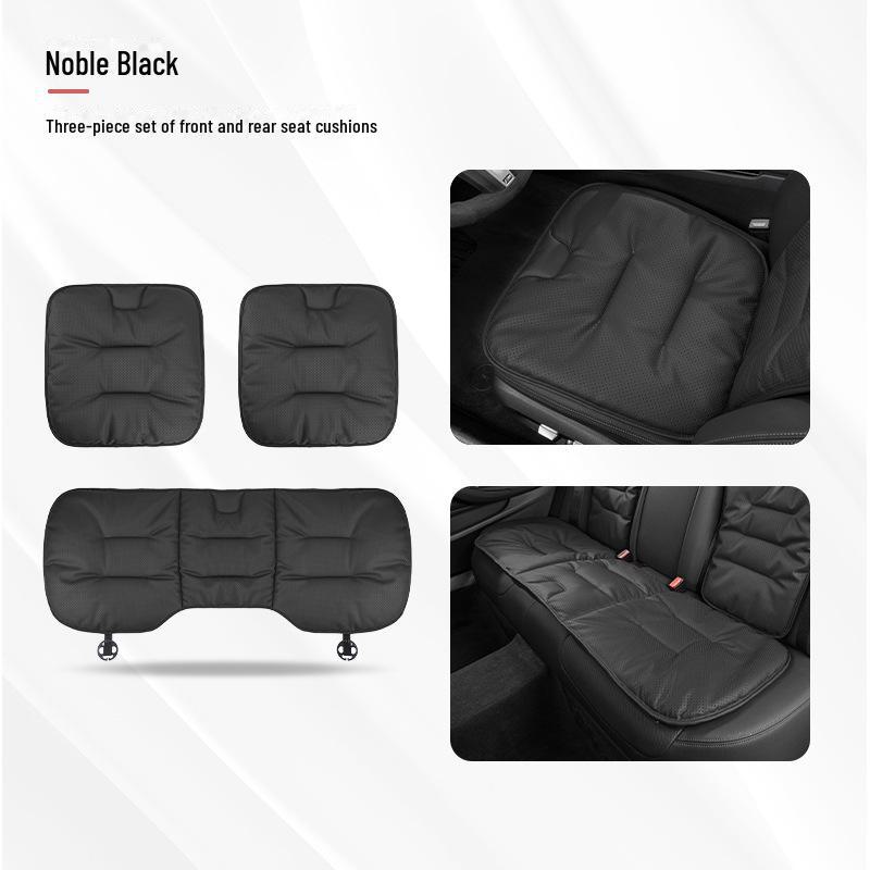 Universal Ventilated Nappa Leather Car Seat Cushions - Four Seasons, Breathable, High-Grade, Perforated Design for All Models.
