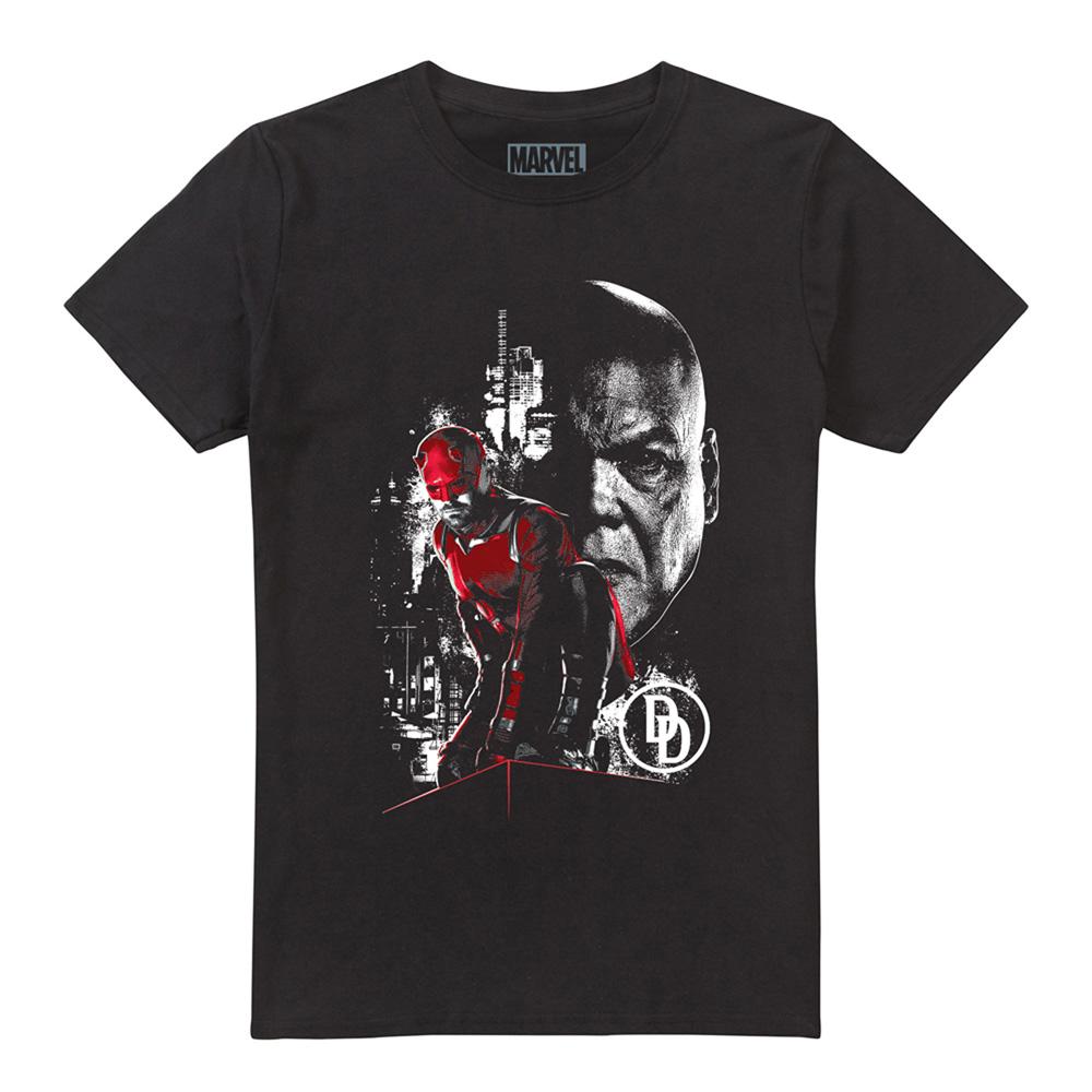 Daredevil Unisex Adult Born Again Kingpin Faces T-Shirt