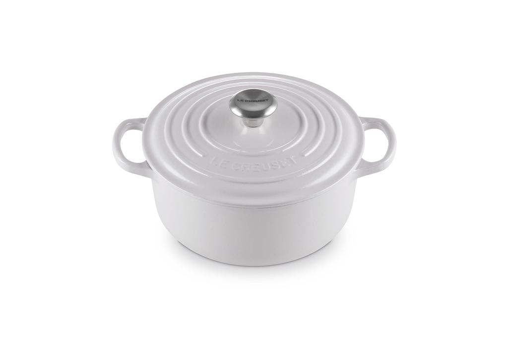 LE CREUSET Cast Iron Enameled Cocotte Ronde Signature 20 Cm Shallot Gas Induction Oven Dishwasher Safe