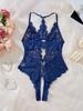 Sexy Lace Underwear Suit Woman Crotchless Sexy Temptation Adult Erotic Clothing  Deep V One-piece Bodysuit Porno Corset Lingerie