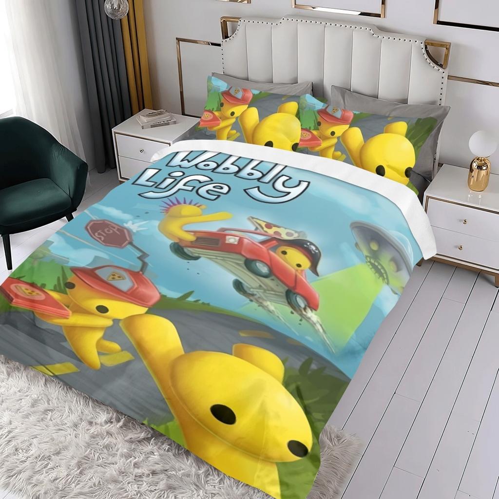 Wackeliger 3D-gedruckter Bettbezug Wackeliges Leben Spiel Kissenbezug Bettwäsche-Set Einzel Doppel Queen King Size für Schlafzimmerdekoration
