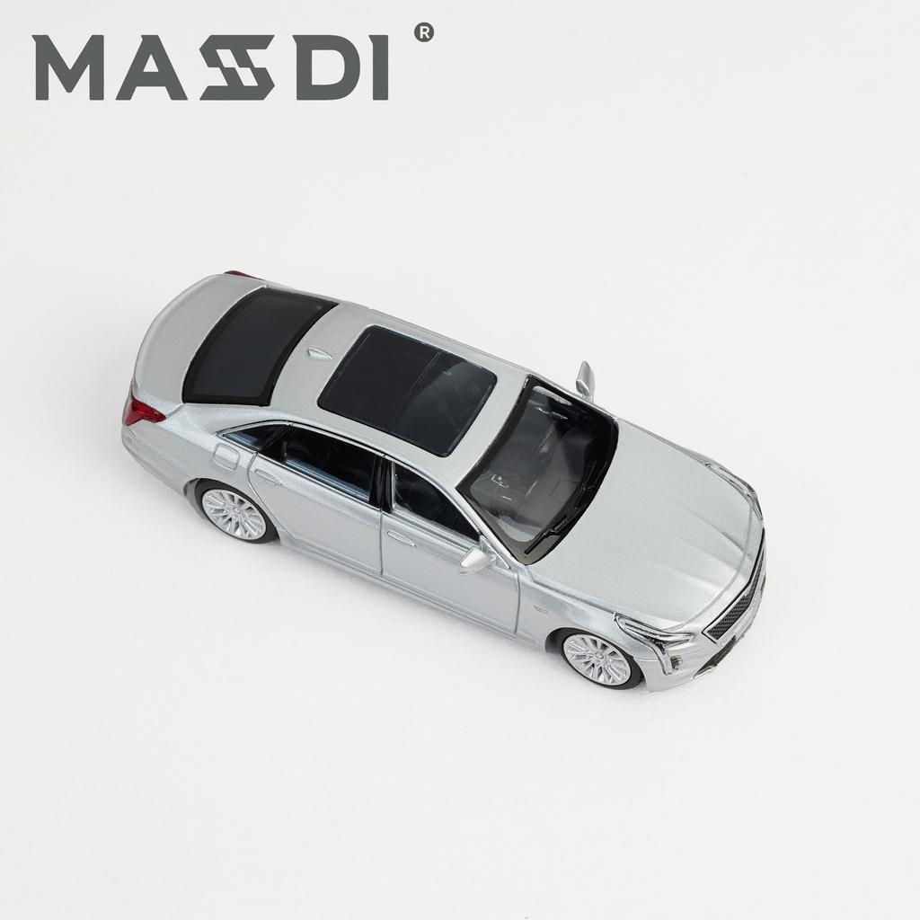Alloy Cadillac CT6-Black and silver car model, sliding, detail reproduction, children's toys, adult collectible miniature model