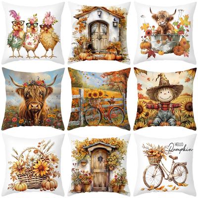 Federa Cuscino Serie Animali da Fattoria Stampata Peluche Corto Casa Divano Federa Cuscino Camera da Letto Copricuscino