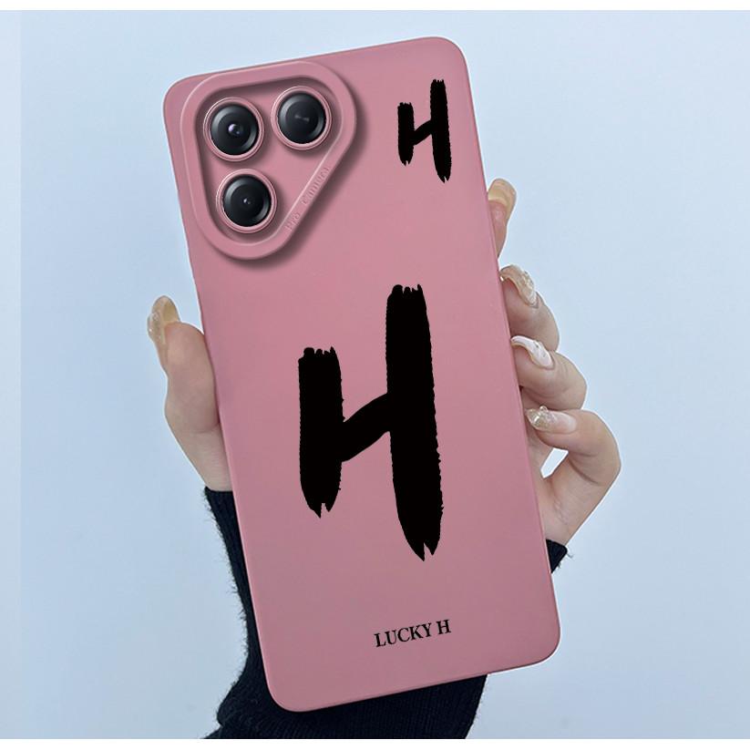 For Tecno Pova 7 4G LJ6 Covers Cases Lucky Simple Letter Couple Silicone Soft Matte Phone Housing for Techno Pova 7 4G Fundas