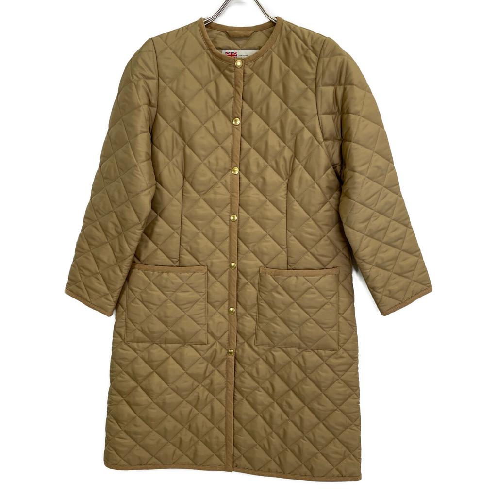 TRADITIONAL WEATHERWEAR Beige quilted stand collar coat Jacket 34 beigeUsed