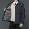 Men's Winter Casual Lapel Cotton Jacket - Middle-aged & Elderly, Thickened Fashionable Dad Coat, Business Style