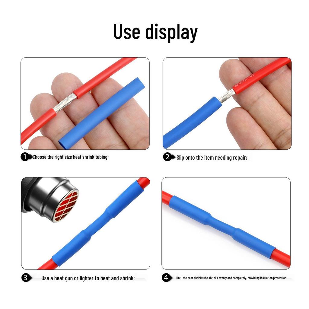 Dual-Color Heat Shrink Tube Set for DIY Home Insulation and Electrician Wire Protection