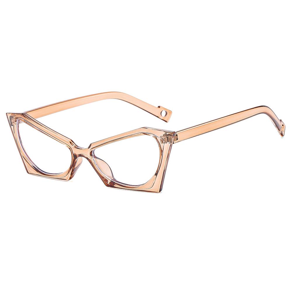 Elegant Anti-Blue Light Glasses Frame: Trendy, Personalized European-American Design with Versatile Flat Lenses.