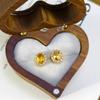 S925 Sterling Silver Earrings Women Natural Topaz Peridot Crystal Personality High Sense Ear Jewelry
