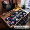 Soccer Theme Custom Mouse Pad Personalized With Name Text Customized Desk Mat For Office Home Decor