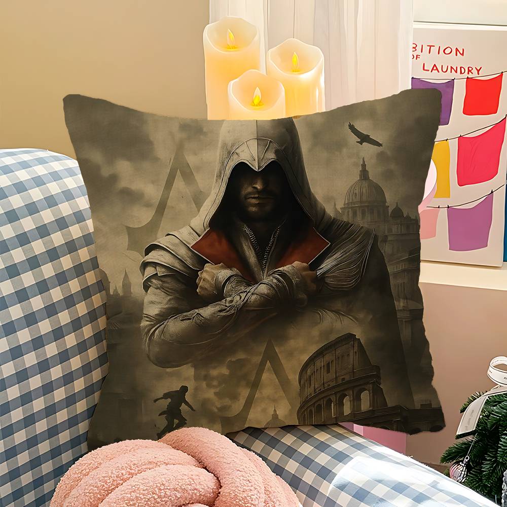 Game Classic A-Assassins Cool C-Creed Cushion Cover Polyester Sofa Cushions Decorative Throw Pillows Home Decoration Pillowcover