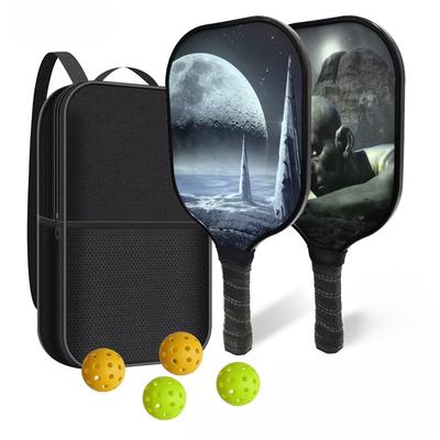 Pickleball Racket Glass Fiber Pickleball Outdoor Sports Uv Print Pattern Design Pickleball Racket