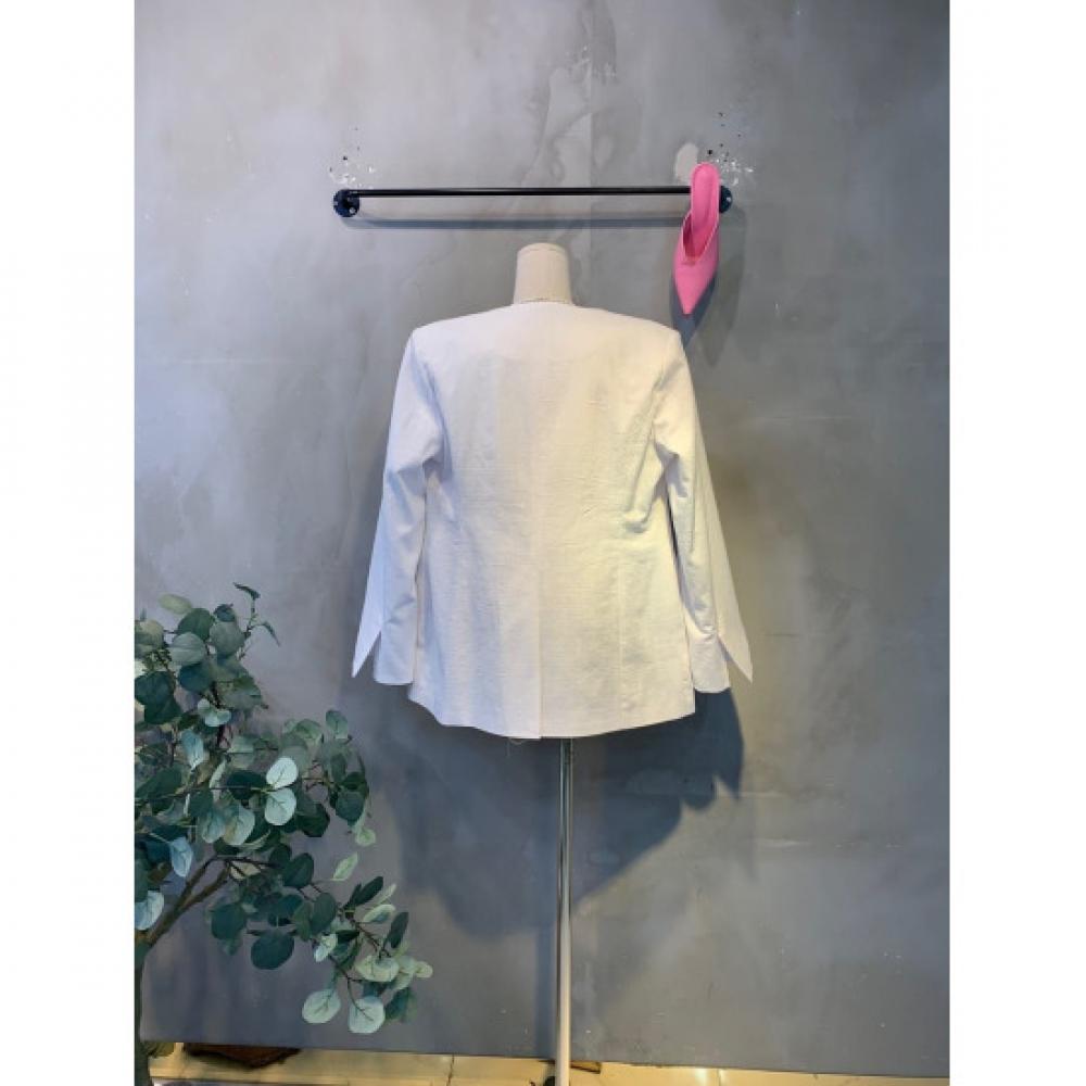 C S In The Room Mion lInen Non Collar Three Button Slit jaCket 3 ColorS