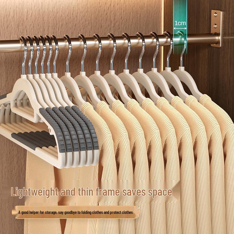 Non-Slip Thickened Plastic Hangers: Anti-Shoulder Bumps, No Marks, Ideal for Drying Clothes