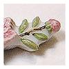 Kyo-yaki Kiyomizu-yaki Etsumi Chopstick Rests, Set of 5, Peach Blossom