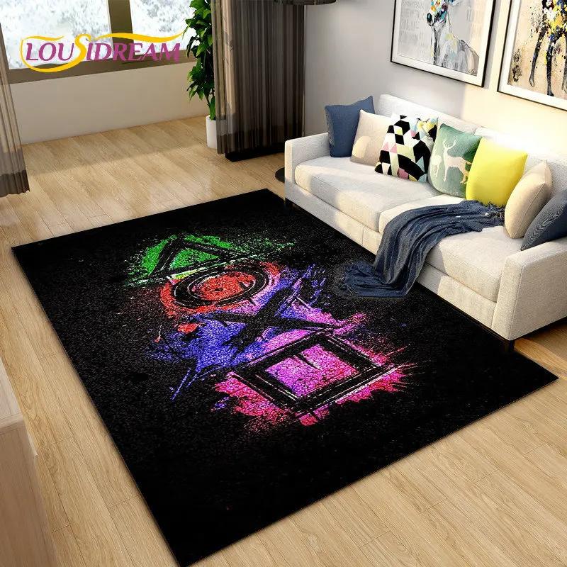 Cartoon Gamer Game Controller Area Rug Large,Carpets Rug for Living Bedroom Sofa Doormat Decoration,Kids Play Non-slip Floor Mat