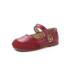 Girls' Rose Flower Leather Shoes2026Spring and Autumn New Leather Performance Shoes for Children In Various Sizes, Solid Color Flats