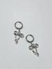 Vintage Bowknot Pendant Hoop Earrings for Women Egirl Unusual Korean Fashion Aesthetic Bow Ear Rings Y2K Jewelry Accessories