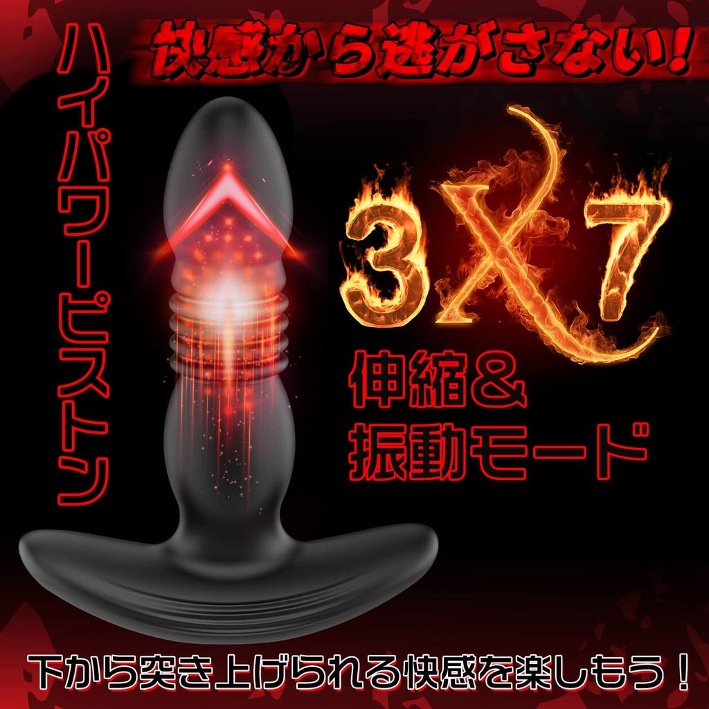 AiFox Anal Plug Anal Vibrator Extensions 7 Anal Perineal Remote Includes Remote USB Anal Masturbation Adult Sex Toys [3 & Vibrations] Expansion,