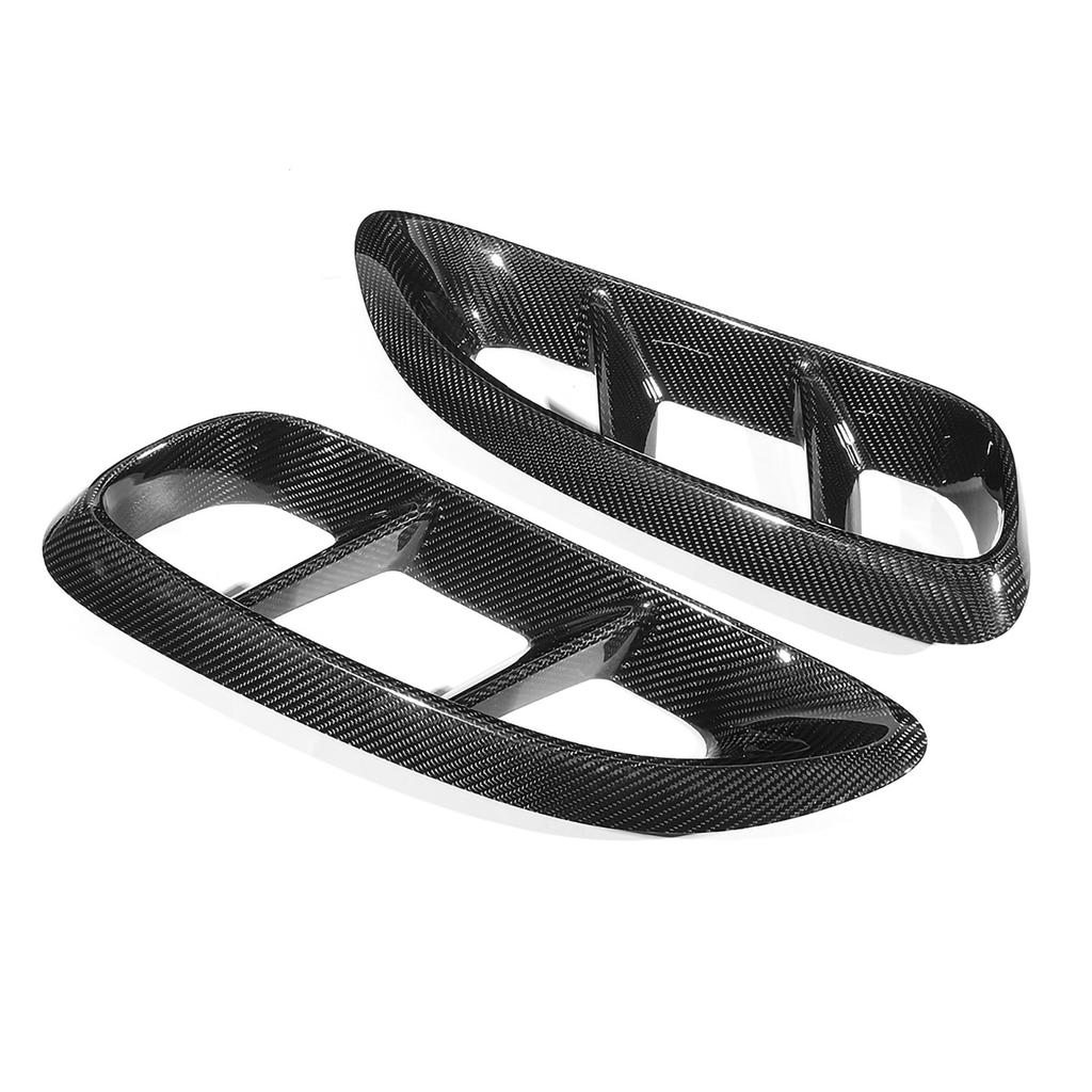 2pcs Carbon Fiber Fender Trim Side Vent Grille Fits for 718 Cayman   Boxster
